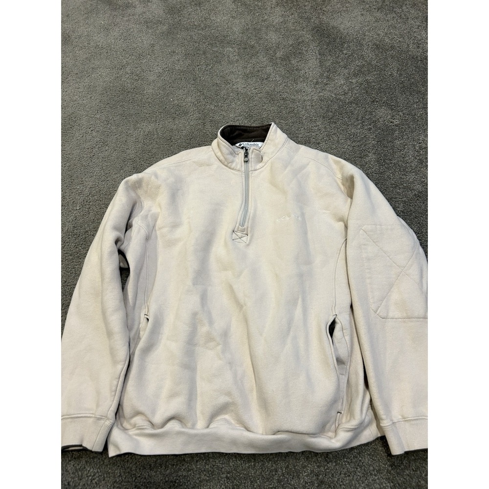 Men's Columbia Pullover Beige Size XL Zip Up Pullover